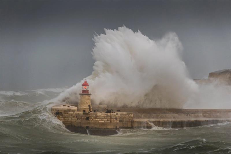 70kt storm hits Ricasoli Breakwater Lighthouse in Valletta, Malta. February 24, 2019 - photo © Kurt Arrigo