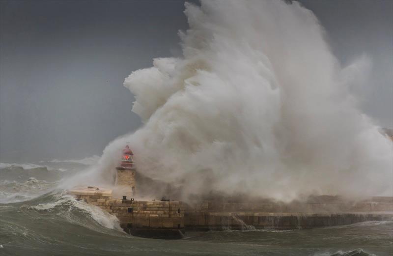 70kt storm hits Ricasoli Breakwater Lighthouse in Valletta, Malta. February 24, 2019 - photo © Kurt Arrigo