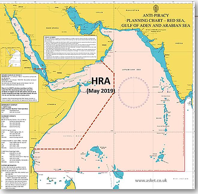 Indian Ocean & Southern Red Sea High Risk Area  photo copyright www.asket.co.uk taken at 