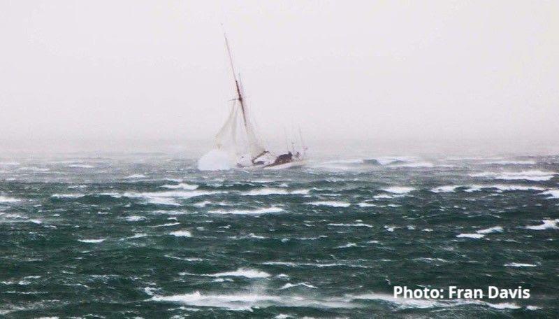We were pinned on a lee shore next to Satellite Island photo copyright Fran Davis taken at 