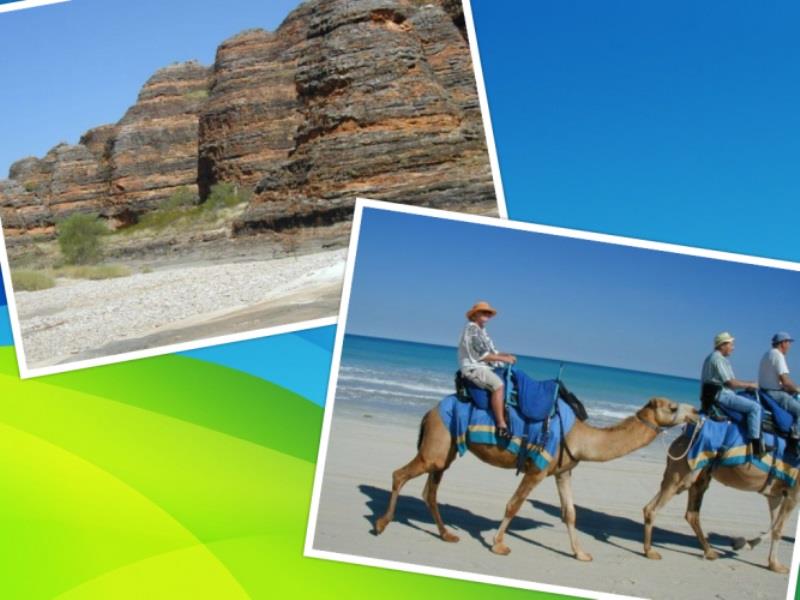 Bungle Bungles and camel riding along Cable Beach photo copyright Hugh & Heather Bacon taken at 