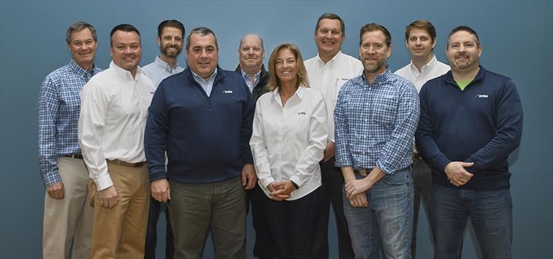 From Left IMTRA Executive Team: Chip Farnham, Peter Kilgore, Colby Chevalier, Scott Stevens, Eric Braitmayer, Lisa Nolet, Jeff Vancura, Derek Stern, Alex Larsen and Larry Lake photo copyright Andrew Golden taken at 