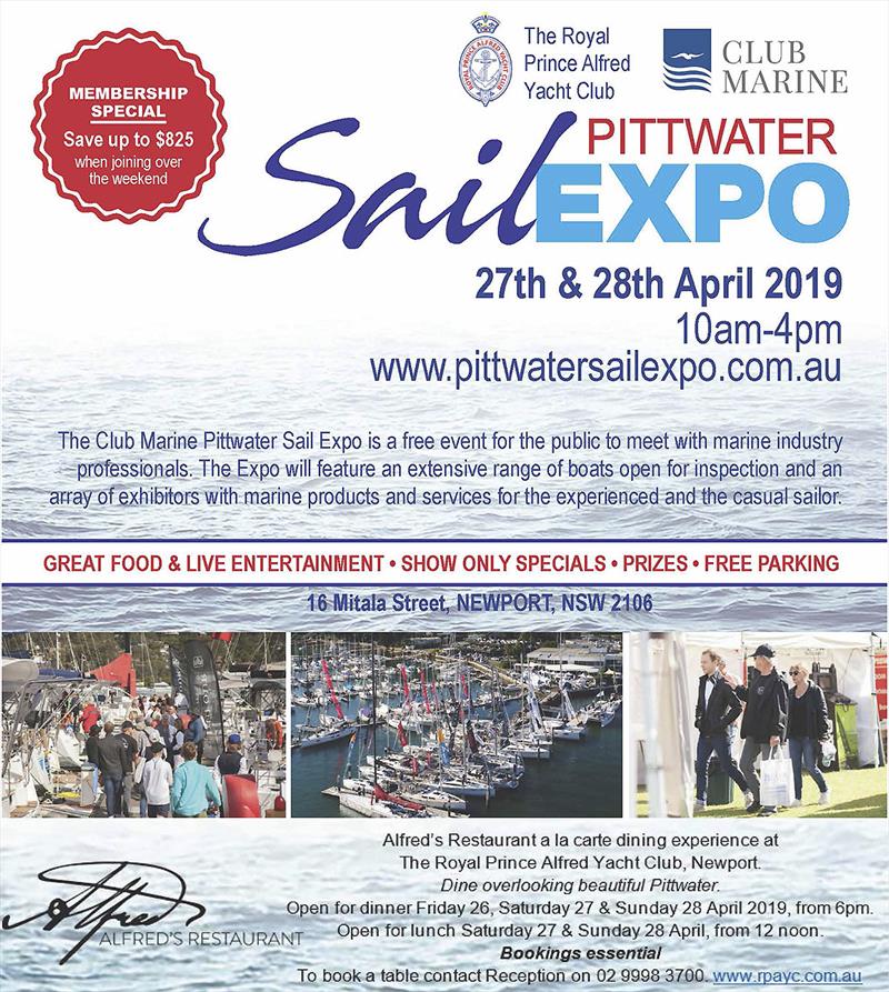 Royal Prince Alfred YC Pittwater Sail Expo 2019 photo copyright Royal Prince Alfred Yacht Club taken at Royal Prince Alfred Yacht Club