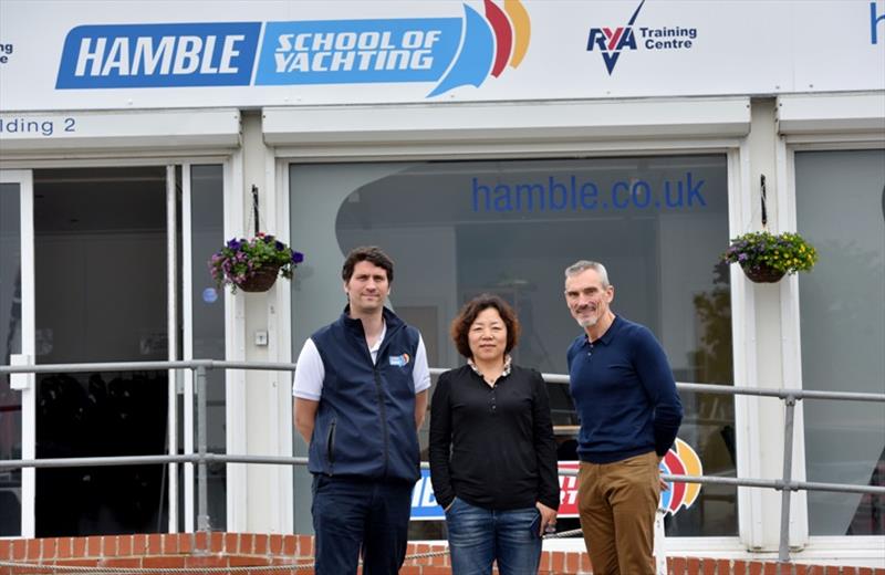 Madam Zhang toured one of the RYA's leading sailing schools in the UK, the Hamble School of Yachting photo copyright Clipper Race taken at 