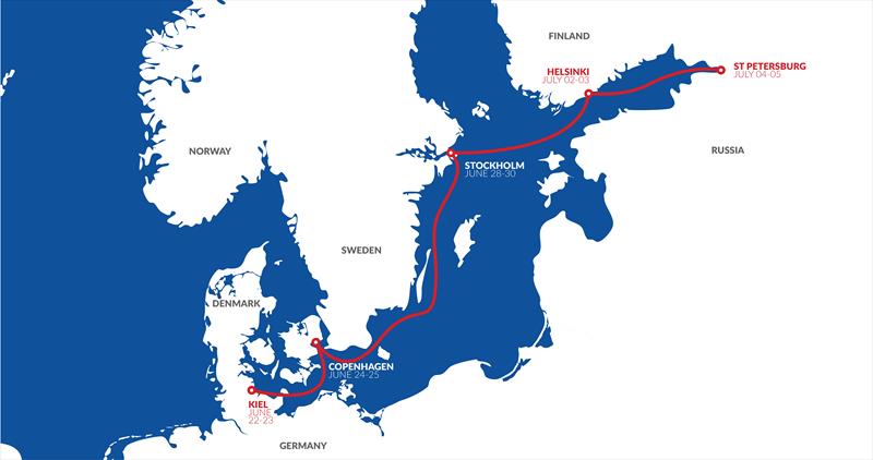 Nord Stream Race route for 2019 - photo © NSR
