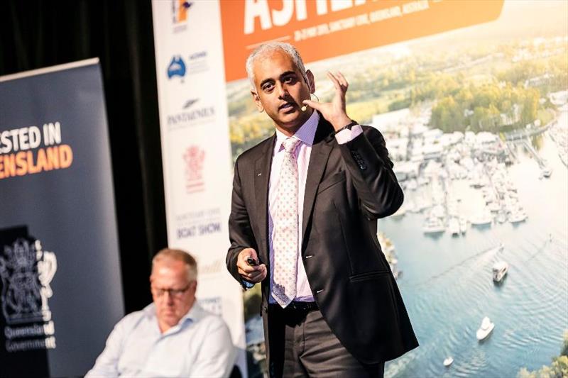 Kiran Haslam, Marketing Director, Princess Yachts closing the conference with an inspiring delivery on innovation photo copyright AIMEX taken at 