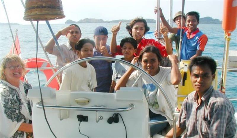 Kangean kids aboard Argonauta I - photo © Hugh & Heather Bacon