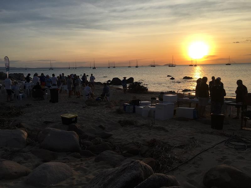 Enjoying sunset from the Cape Upstart BBQ - SeaLink Magnetic Island Race Week photo copyright Mike Steel taken at Townsville Yacht Club