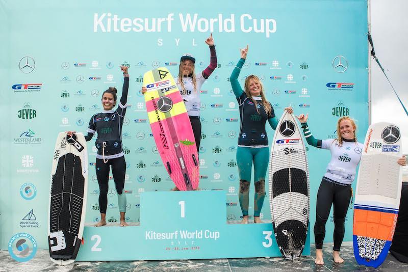 Women's podium - 2019 GKA Kite-Surf World Cup Sylt - Day 1 - photo © Svetlana Romantsova