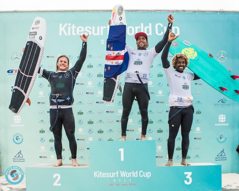 Men's podium - 2019 GKA Kite-Surf World Cup Sylt photo copyright Svetlana Romantsova taken at 