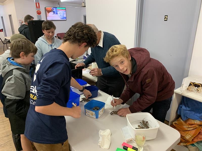 Marking the yabbies for the big race - Keepit Kool Regatta 2019 - photo © Lisa Ratcliff-OCC