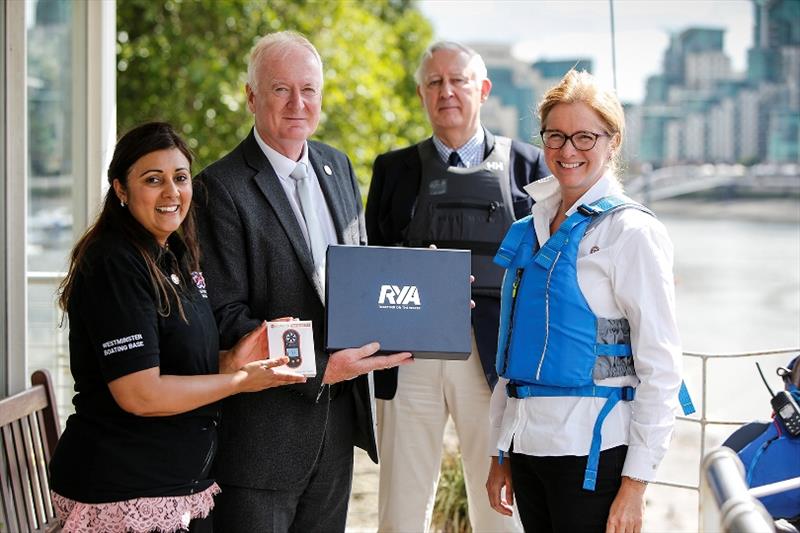 From left: Nusrat Ghani MP, RYA Director of External Affairs Howard Pridding, Westminster Boating Base director Rod Craig, RYA Chief Executive Sarah Treseder photo copyright Paul Wyeth / RYA taken at Royal Yachting Association