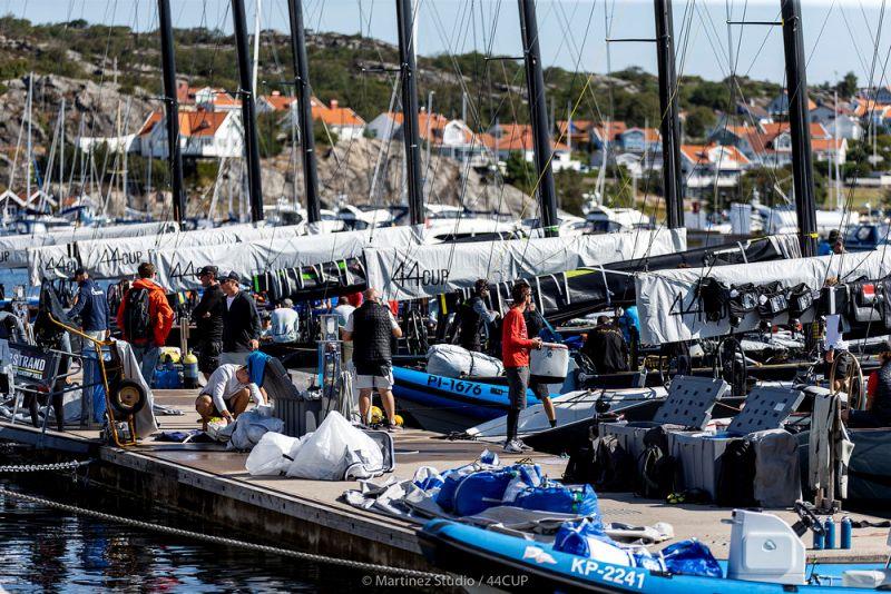 No wind on the water meant the 44Cup fleet remained at the dock today - 44Cup Marstrand World Championship, Day 2 photo copyright Pedro Martinez / Martinez Studio taken at 