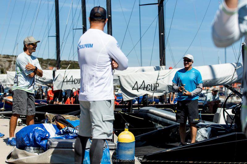 Crews wait patiently for the wind and the race committee calls - 44Cup Marstrand World Championship, Day 2 photo copyright Pedro Martinez / Martinez Studio taken at 