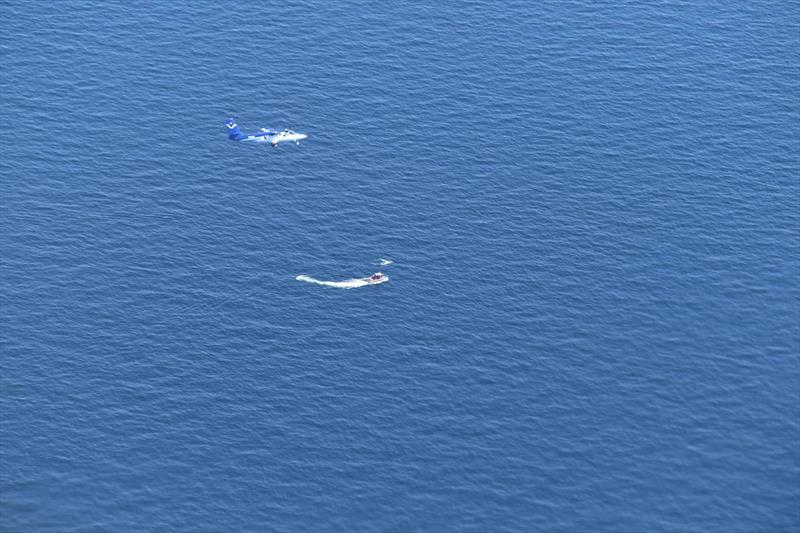 NOAA aerial team and Campobello Whale Rescue team locate entangled right whale #4423 photo copyright Robert Provost / DFO Caan taken at 