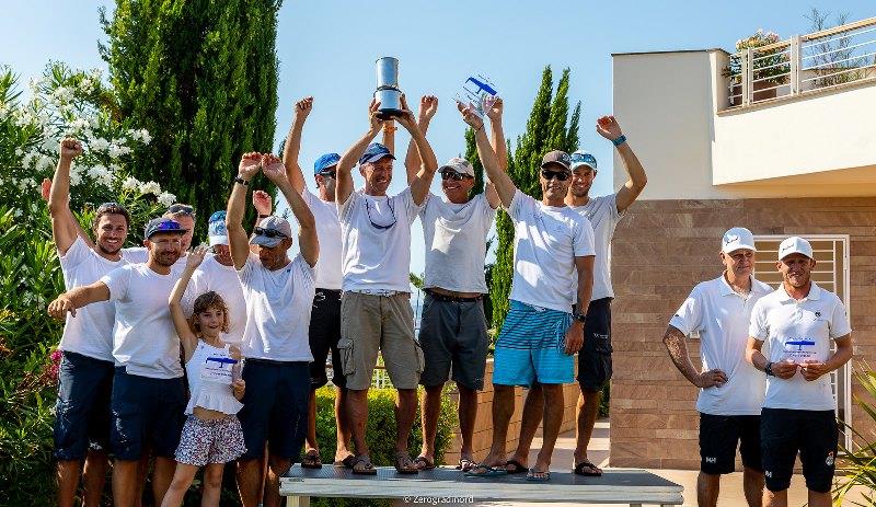 2019 Melges 24 European Sailing Series 4th event - Overall podium: Maidollis of Gian Luca Perego followed by Melgina of Paolo Brescia and Bombarda of Andrea Pozzi photo copyright IM24CA / Zerogradinord taken at Club Nautico Scarlino