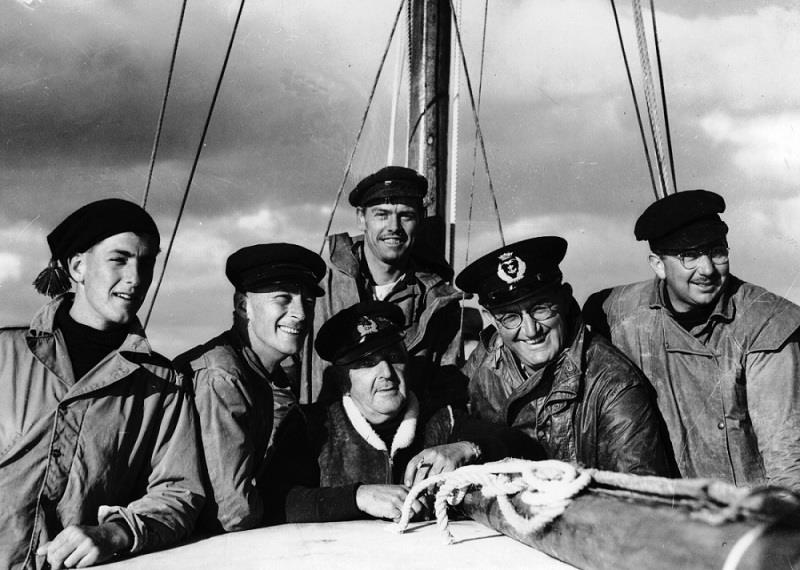 Geoff Ruggles (left) on Wayfarer in 1945 photo copyright Cruising Yacht Club of Australia taken at Cruising Yacht Club of Australia