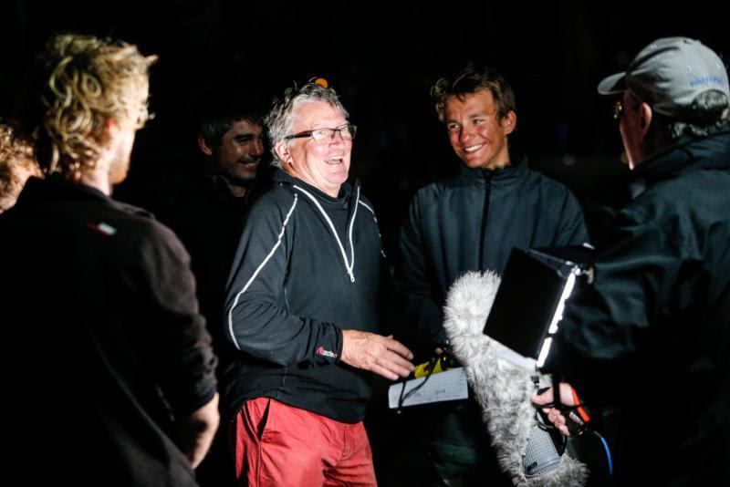 In the spotlight: Foggy Dew owner Noel Racine on the dock following his IRC Four win at the 2019 Rolex Fastnet Race  photo copyright Paul Wyeth / www.pwpictures.com taken at Royal Ocean Racing Club