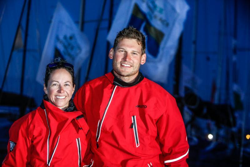 Hannah Diamond and Henry Bomby dockside after completing the Sun Fast 3300 Fastrak XII - 2019 Rolex Fastnet Race - photo © Paul Wyeth / www.pwpictures.com