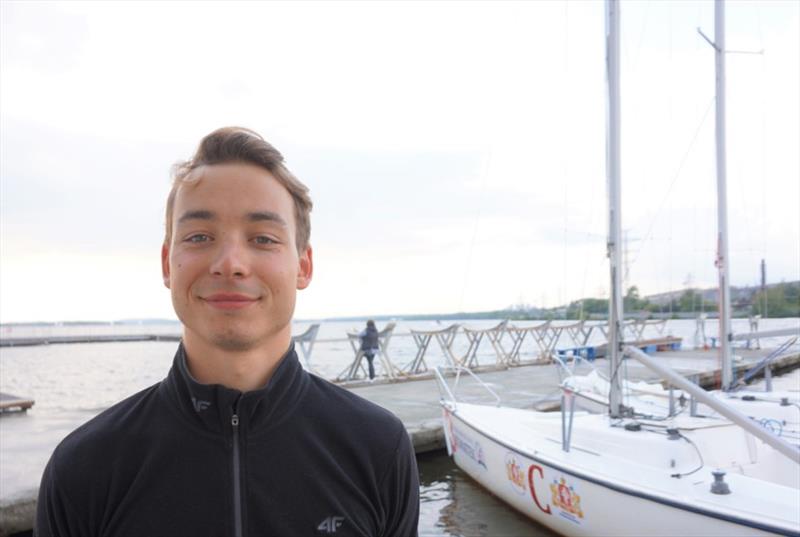 Igor Tarasiuk, skipper of the Polish team - 2019 Youth Match Racing World Championship photo copyright Event Media taken at 