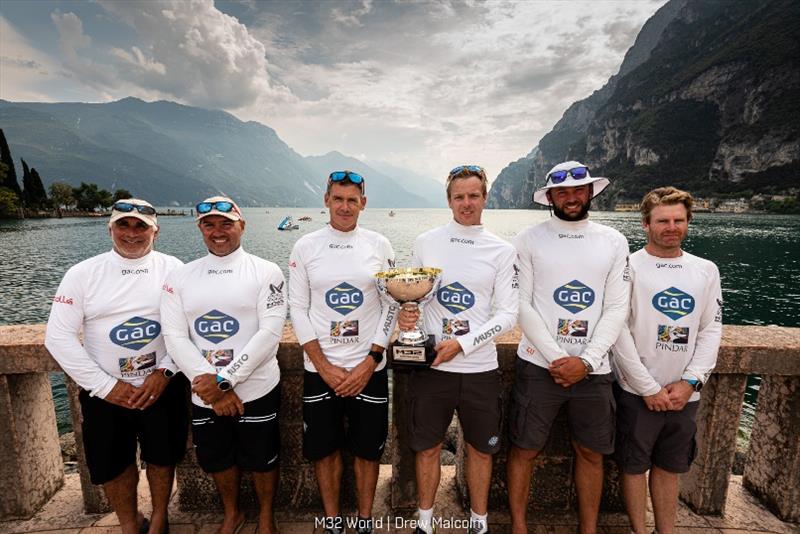 Ian Williams' GAC Pindar crew are winners of the 2019 M32 European Series photo copyright Drew Malcolm / M32 World taken at 