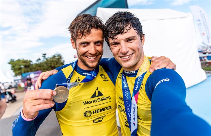 James Peters and Fynn Sterritt - Hempel World Cup Series Enoshima, Day 5 photo copyright Pedro Martinez / Sailing Energy / World Sailing taken at 