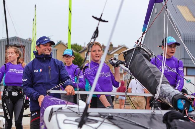 Billy Besson working witht he SailGP Inspire programme photo copyright SailGP taken at 