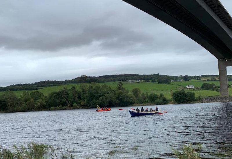 Perth SC members rowing the skiff 'The Silvery Pearl' photo copyright Bob Watson taken at Perth Sailing Club