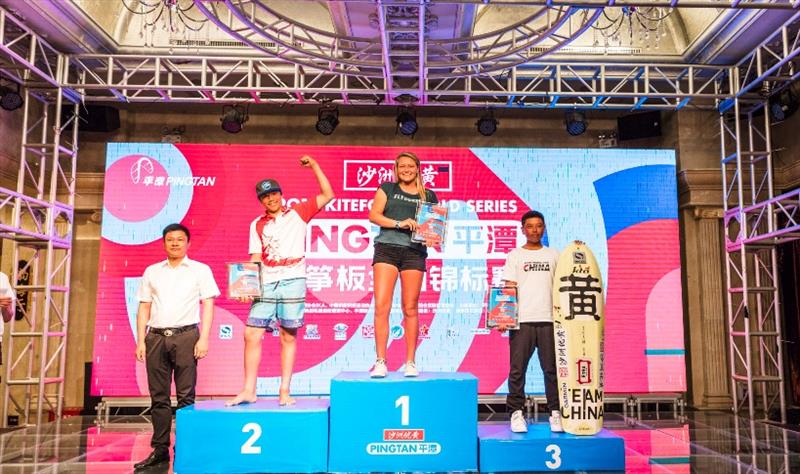 Podium - 2019 IKA KiteFoil World Series, Act 3 Pingtan - photo © IKA / Alex Schwarz