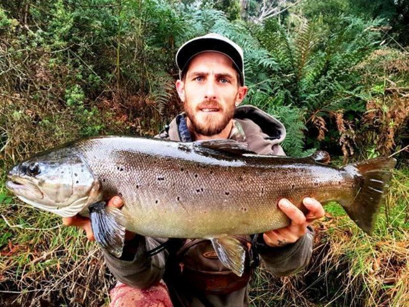 Jason Hales with a large Brown from St Patricks River photo copyright Carl Hyland taken at 