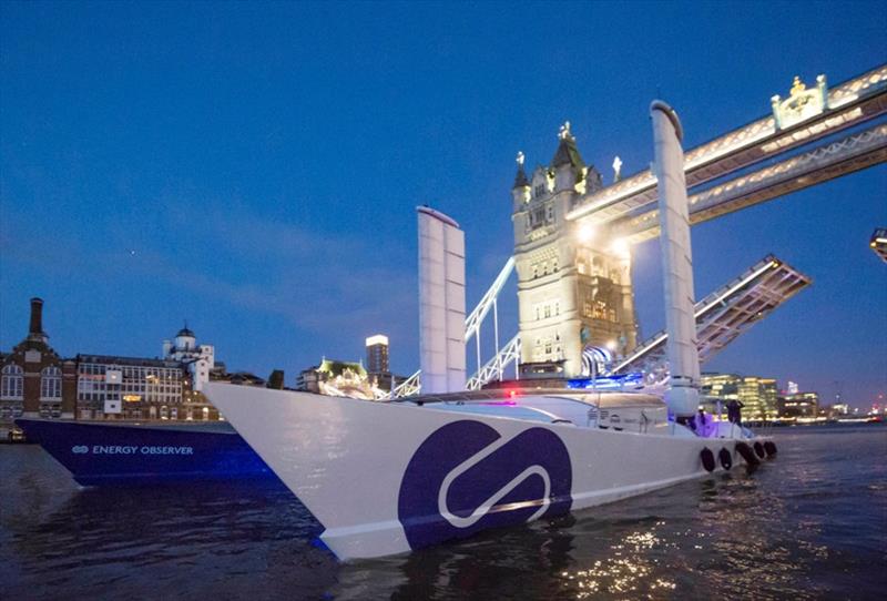 Energy Observer, the worlds first hydrogen vessel, arrives in London photo copyright Lloyd Images taken at 