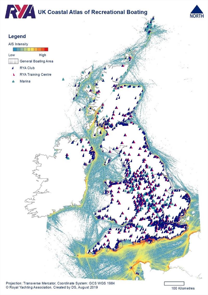 Coastal Atlas - Heat Map - UK photo copyright RYA taken at Royal Yachting Association