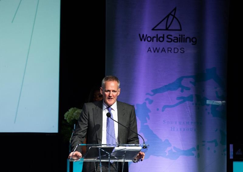 Oman Sail CEO David Graham receiving the World Sailing Presidential Development Award in Bermuda photo copyright Oman Sail taken at 