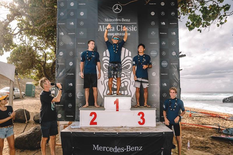 2019 Mercedes-Benz Aloha Classic – Youth Single Elimination podium photo copyright Si Crowther / IWT taken at 