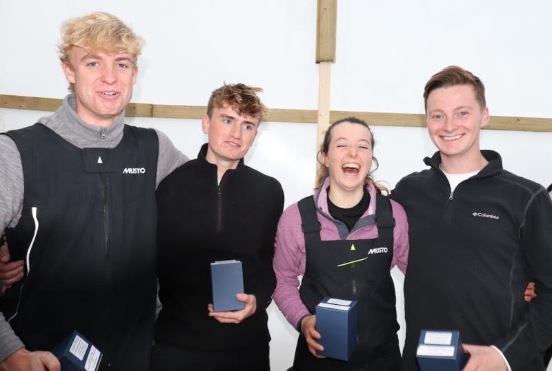 Royal Lymington YC Youths: Robby Boyd, Max Crowe, Andrew Pimm, Rebecca Coles. - 2019 Etchells British Open and National Championship photo copyright Louay Habib taken at Royal Ocean Racing Club