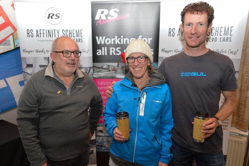 (From left to right) Pete Ashworth Commodore Rutland SC, Emma and Luke McEwen - RS800 End of Seasons Regatta photo copyright Peter Fothergill taken at Rutland Sailing Club