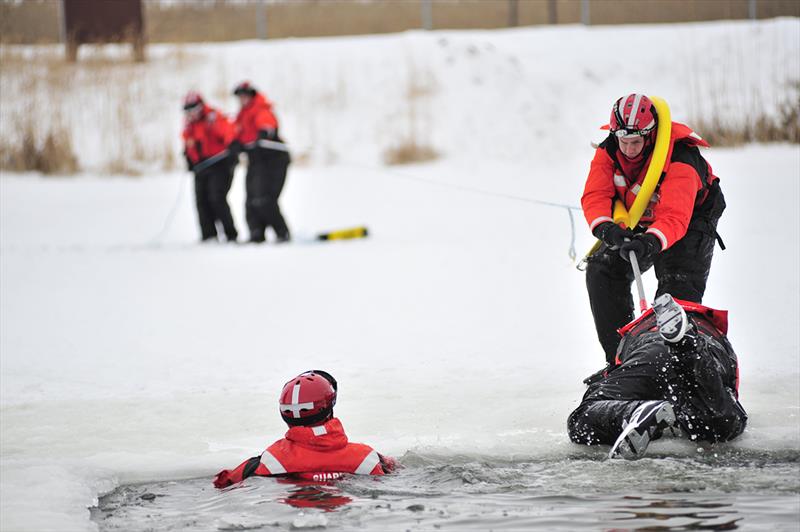 Coast Guard crews are trained in cold water rescue techniques, but knowing these crucial winter safety tips can help save your life! photo copyright U.S. Coast Guard taken at 