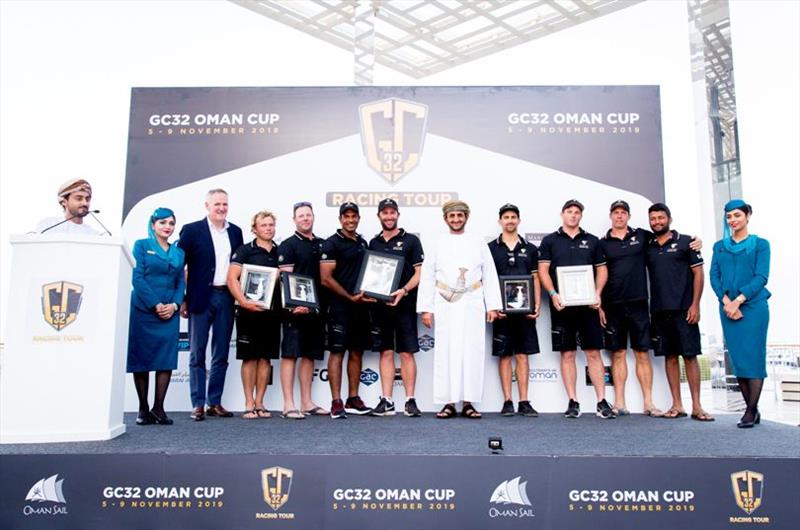 Despite making a strong challenge, Oman Air's attempt to secure the 2019 GC32 Racing Tour title was not to be - GC32 Oman Cup day 4 - photo © Sailing Energy / GC32 Racing Tour