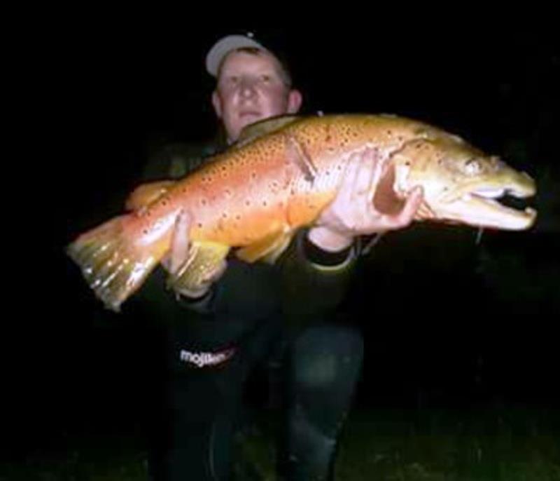 Sam Burn with a nice Southern Tasmanian brown trout photo copyright Carl Hyland taken at 