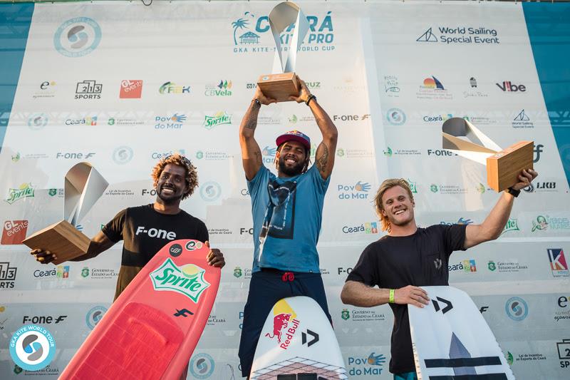 Men's final season podium - GKA Kite-Surf World Cup Prea photo copyright Svetlana Romantsova taken at 