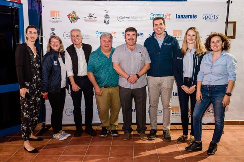 RORC, Real Club Náutico de Arrecife and Calero Marinas team at the welcome party for RORC Transat crews photo copyright RORC taken at Royal Ocean Racing Club