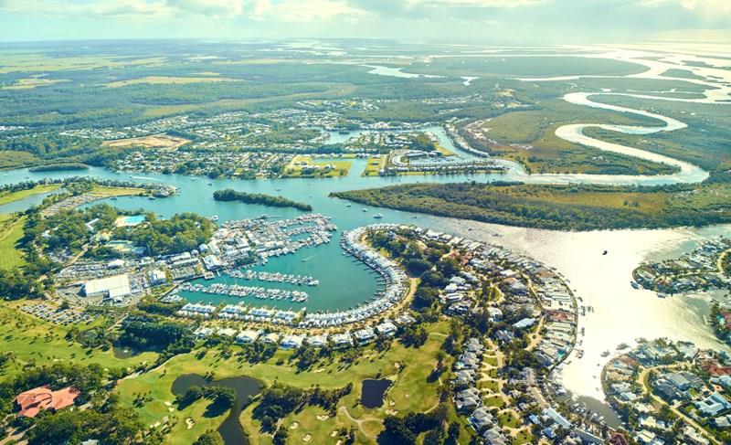 Sanctuary Cove International Boat Show aerial view - photo © Sanctuary Cove Media
