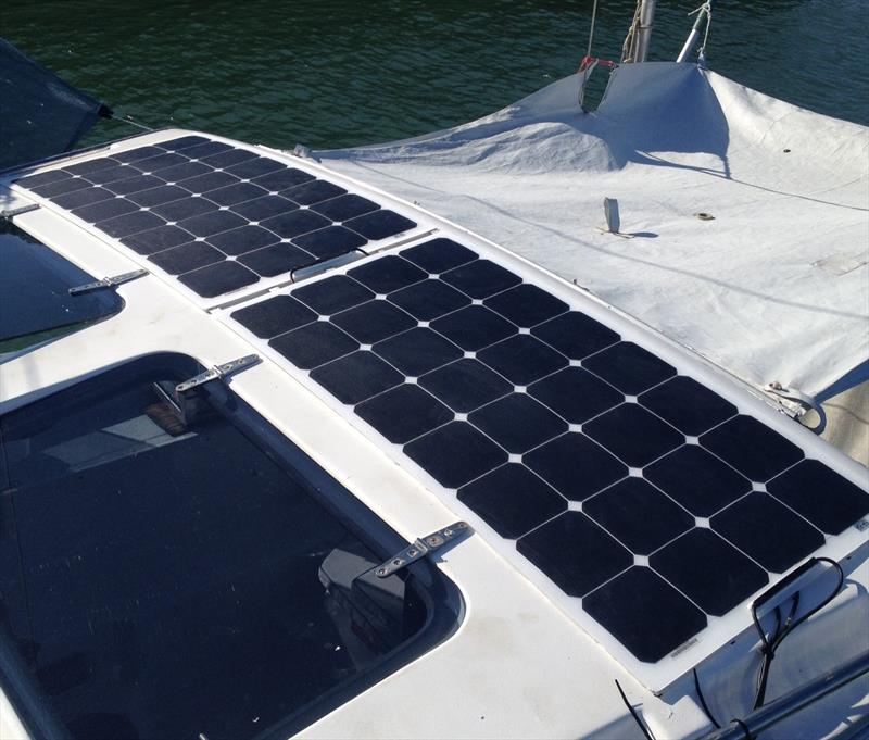 Lightweight solar panels on catamaran - photo © solar4rvs.com.au