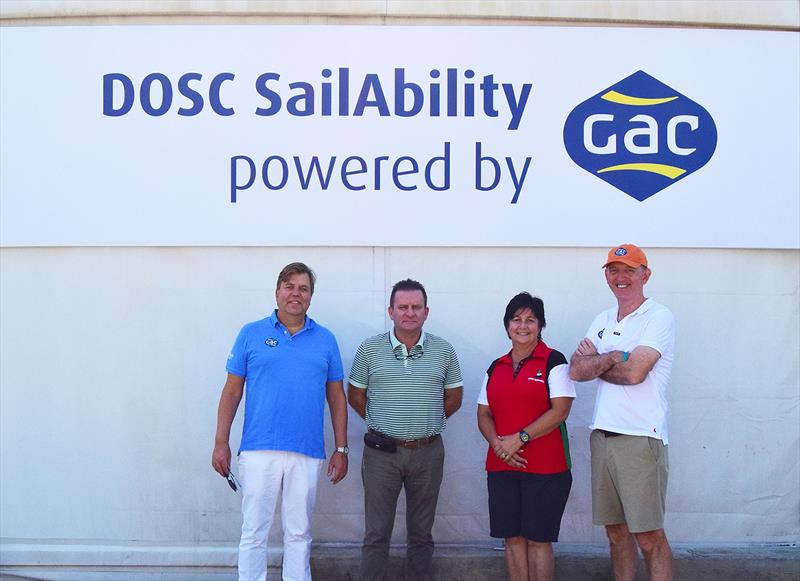(L-R) Bengt Ekstrand, GAC Group President; Jacky Gerault, DOSC's General Manager; Kathryn Saxton, DOSC Sailability Lead Coordinator and Chairman; and Stuart Bowie, GAC Group Vice President, Commercial - photo © GAC