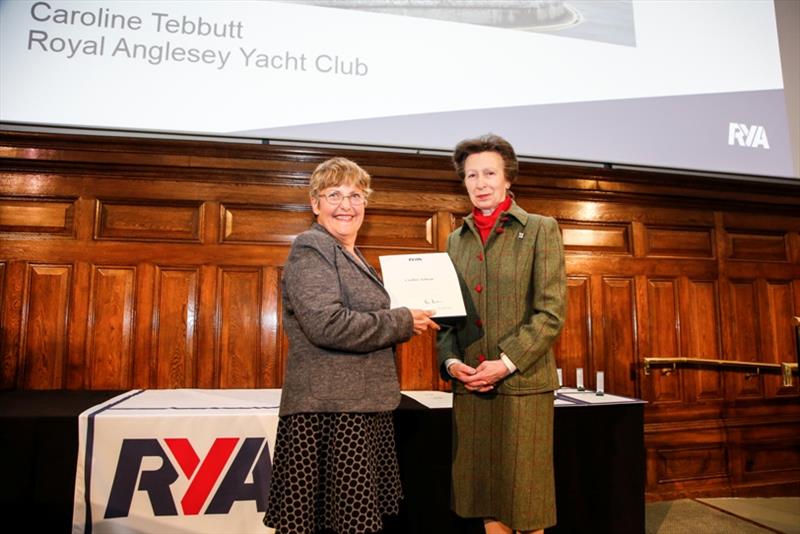 Royal Anglesey sailor Caroline Tebbutt received an RYA Community Award for Outstanding Contribution photo copyright Paul Wyeth taken at RYA Cymru-Wales