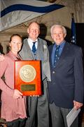 Ginger and Peter Niemann with awards chairman Bill Cook © Harriet Lewis Pallette