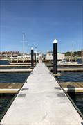 T-head attenuator system and dock walkway array at Hyannis Yacht Club © Martin Flory Group