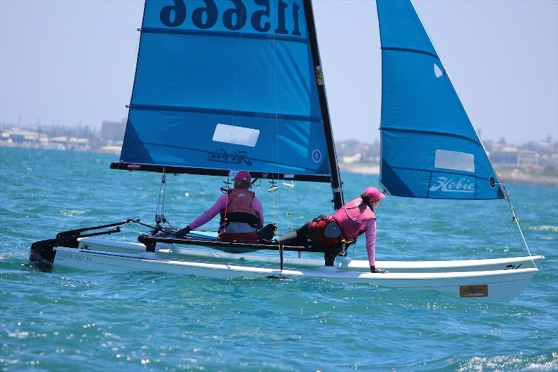 Trevor and Elisabeth - 2019-20 Australian Hobie Cat Nationals photo copyright Kathy Miles taken at Jervoise Bay Sailing Club