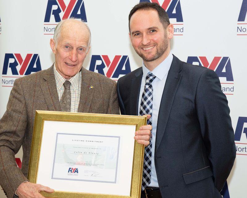 Colin de Fleury (Lifetime Commitment) with Richard Honeyford, Chief Operating Officer of RYANI - RYANI's Annual Awards ceremony photo copyright RYA NI taken at 