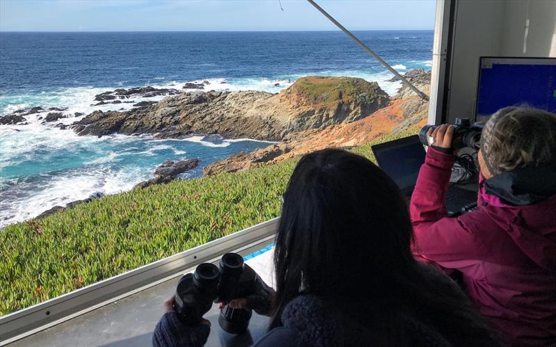A team from NOAA Fisheries' Southwest Fisheries Science Center watches for gray whales migrating south from the Arctic to Mexico from an observing station at Granite Canyon, on the central California Coast photo copyright NOAA Fisheries/SWFSC taken at 